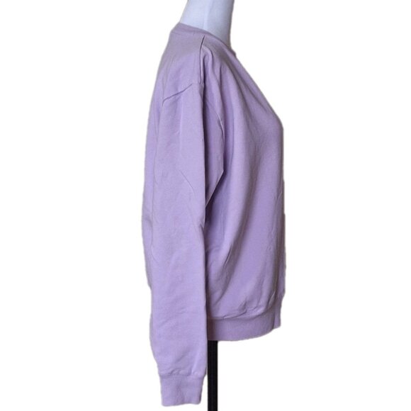Fila Womens Midweight French Terry Crewneck Long Sleeve Sweatshirt SIZE L LILAC - Picture 5 of 5